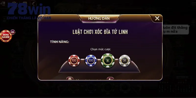 Bước chuẩn nhất tham gia chơi xóc đĩa tứ linh
